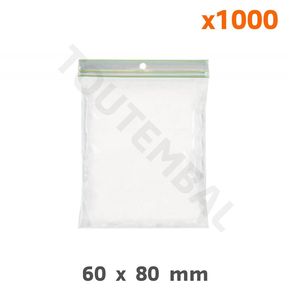 Sachet zip biosourcé 60x80 mm pour organiser vos perles de création et petits bijoux