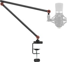 Mikrofonarm Studiomikrofon Halterung Tischklemme 72cm Schwarz Podcasting Boom