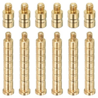 PATIKIL 25/100 Grain Archery Arrow Insert 0.244 Inch, 6 Set Brass Gold Tone