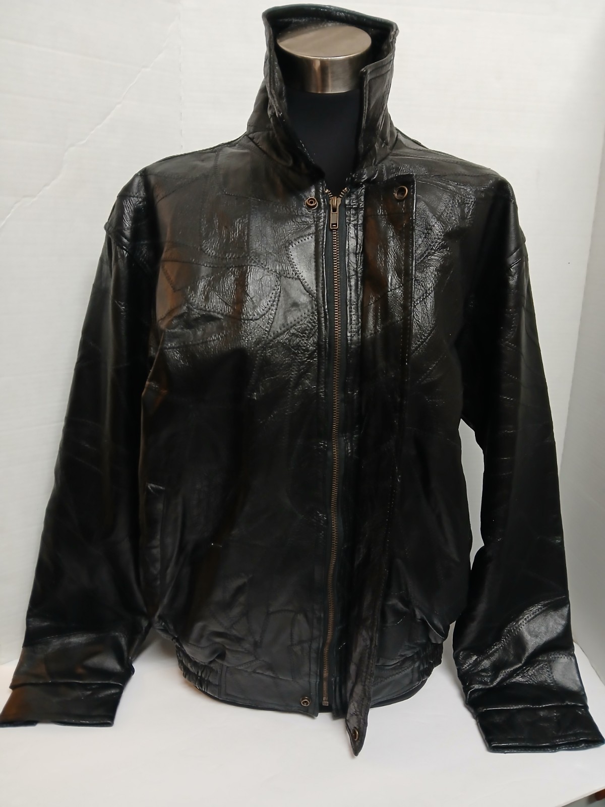 Cellini Leather Collection Patchwork Long Sleeve … - image 10