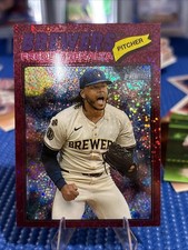 2026 Topps Heritage Freddy Peralta Burgundy Border Parallel #291 Brewers