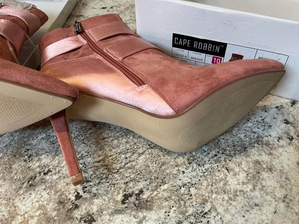 Botines Cape Robbin Mujer Talla 10 Malva con Estrás-Crucero-NUEVO EN CAJA Foto 4 de 4