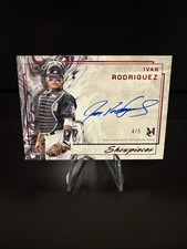 2025 Topps Museum Collection Ivan Rodriguez Showpieces Auto 4/5 HOF