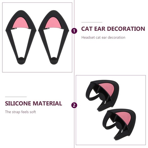 Cat Ear Headphones Attachable Ears for Headset Earphone Attachment Attachments - 第 7/12 張圖片