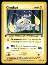 Chinchou 55/111 Neo Genesis 1st Edition Common Pokemon TCG