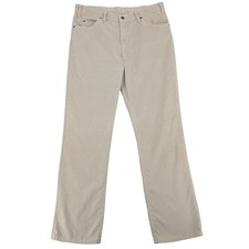 Vintage 70s Levi s 517 Corduroy Pants Mens 35x33 Beige Bootcut Talon USA Western
