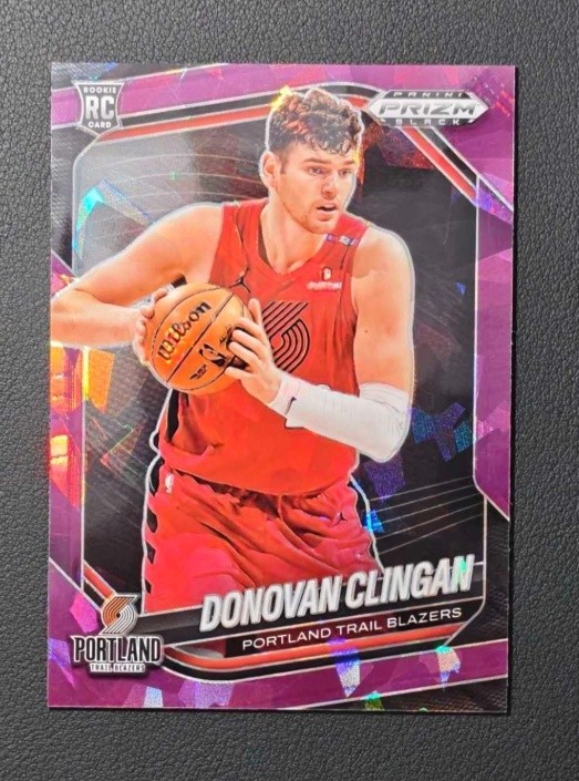 Donovan Clingan 2024-25 Panini Prizm Black Purple Ice Prizm /149 RC #131