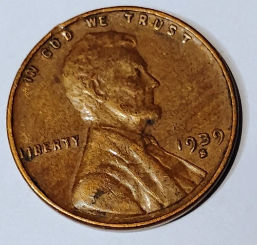 1939 S Lincoln Wheat Penny, Cent, Very Fine