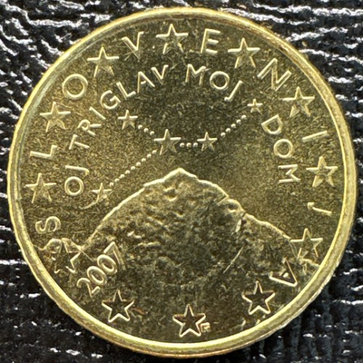 #ad Slovenia 2007 Aluminum Bronze 50 Euro Cents. UNC BU. KM# 73 $5.00