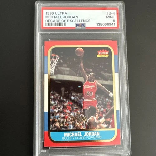 1996-97 Fleer Premiere Ultra Decade 1986 Reprints Michael Jordan #U-4 PSA 9