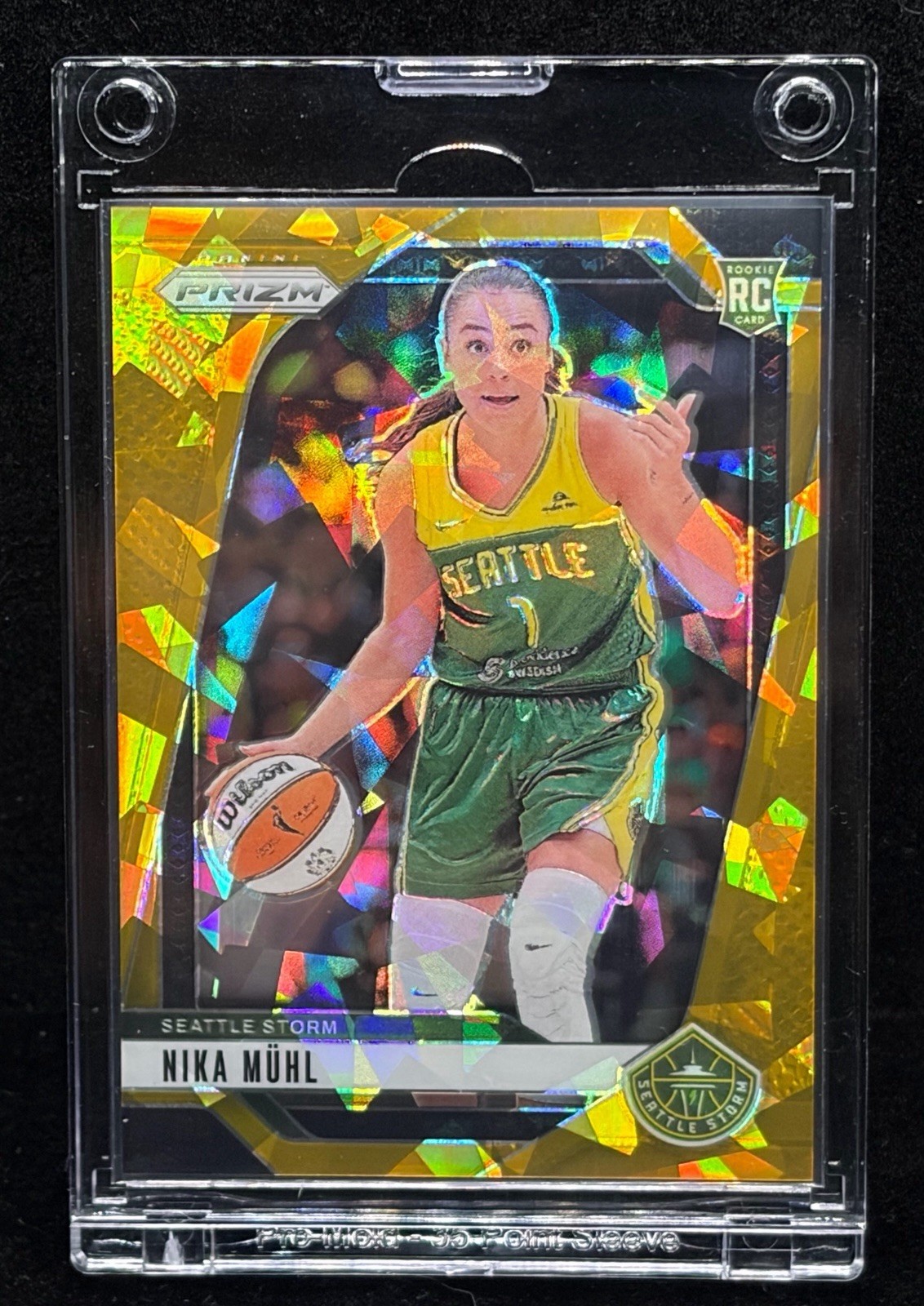 2024 Panini Prizm WNBA Nika Muhl Gold Ice #75 1/10 RC
