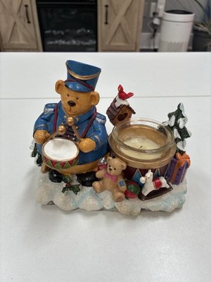 Christmas Bear Drummer Candle Holder Votive/ Toys Cardinal Holiday Decor