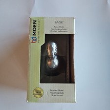 Moen Sage Single Robe Hook Bathroom Hardware Brushed Nickel DN6803BN New Sealed