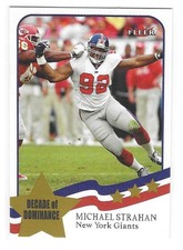 2002 Fleer Decade of Dominance Michael Strahan #247 Football Card Strahan