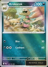 Krokorok Reverse Holo Phantasmal Flames #65 Pokémon TCG