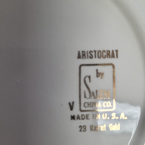 4 Salem Aristocrat Coblat Blue 23 K Gold 7-1/8 Inch Salad Dessert Bread Plates - Picture 4 of 4