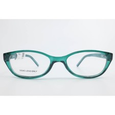 FGX L8028 TEL Teal Green Checkered Oval Eyeglass Frames 48-17-130 DG0721