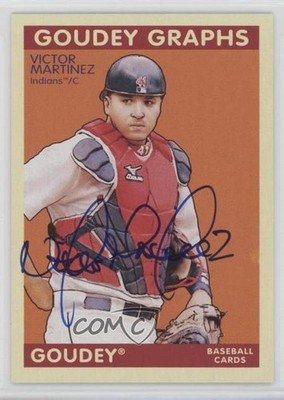 2009 Upper Deck Goudey Goudey Graphs Victor Martinez #GG-VM Auto 08op