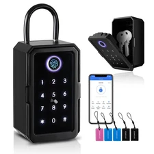 Smart Box Lock,Key Lock Box 5-in-1 Bluetooth Lock Box Support TTLock APP and ...