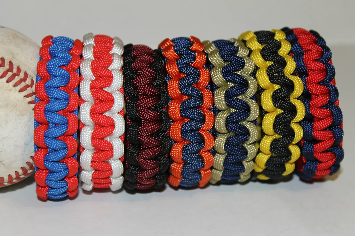 Baseball Paracord Bracelet Team Colors MLB Inspired AMERICAN LEAGUE CENTRAL