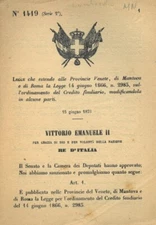 estende alle Provincie Venete, di Mantova e di Roma la Legge 14 giugn (RD-1472)