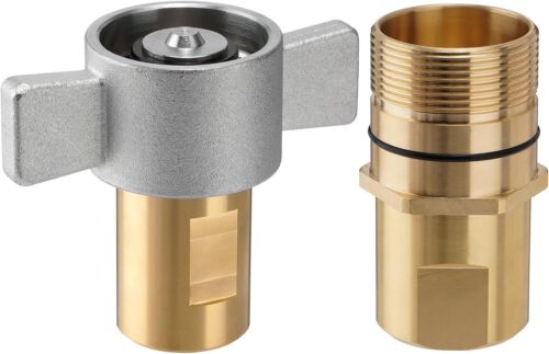 Dado ad ala idraulico linea umida ottone 1 pollice attacco rapido/accoppiatore set vite NPT - Foto 6 di 8