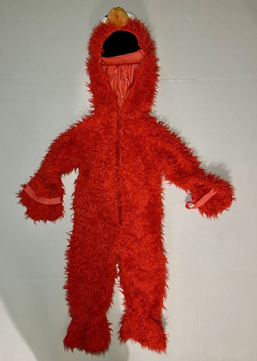 Vintage Sesame Street Babies Red Elmo Face Hoodie Mascot Costumes