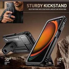 Poetic For Samsung Galaxy Xcover 7 Pro Case With Kickstand Built-in Screen Black