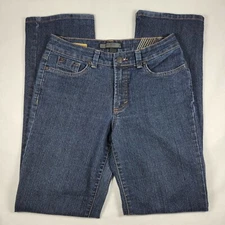 Nine West Striaght Leg Jeans Size 6/27 Broadway Fit Mid rise Dark Wash 