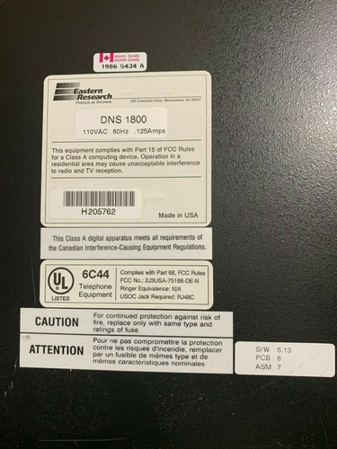 Eastern Research DNS1800 CSU/DSU 110VAC 60Hz - Photo 12/12