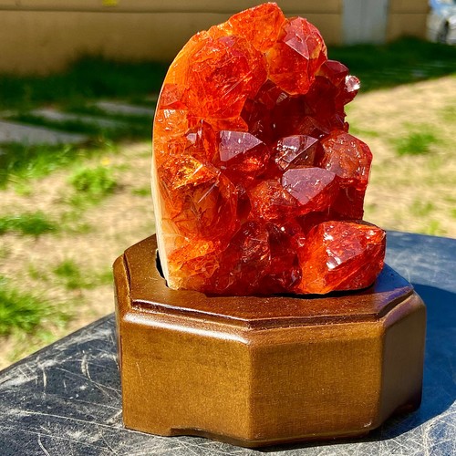1.55LB Rare natural citrine clusters - Rare purple crystal specimens - 第 16/16 張圖片