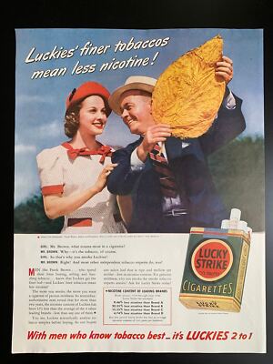 Vintage 1940 Lucky Strike Cigarettes Print Ad | eBay