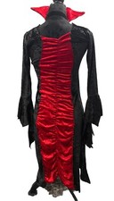 Gothic Vampire Girl's Halloween Costume Dress and Collar Child Size Med 8-10