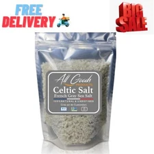 All Goods 5oz Coarse, Hand Harvested Celtic Salt Organic 82 Minerals Coarse, Fr