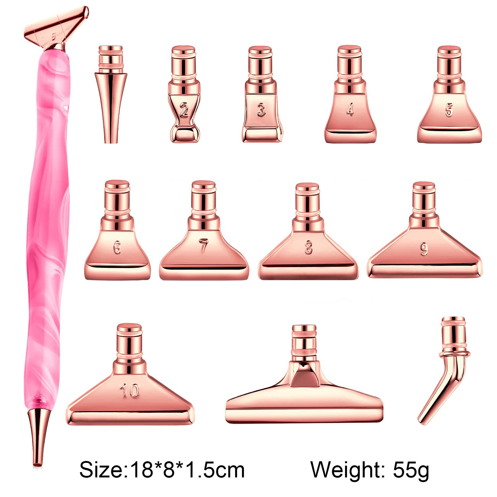 13x 5D Resin Diamond Painting Pen Nib DIY Craft Point Drill Pen (Rose