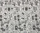 Richloom Fortress Pups Domino Dogs Tapestry Woven Furniture Fabric By Yard 54"W
