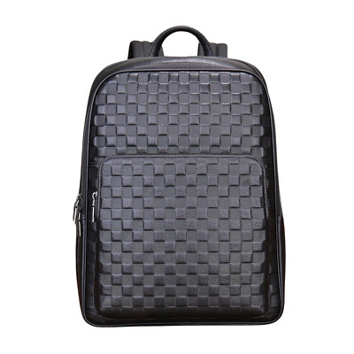 Business Travel Backpack Anti-Theft Design First Layer Cowhide, Polyester Lining