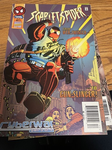 WEB OF SCARLET SPIDER. CYBERWAR PARTS 1-2-3-4 - Picture 5 of 8