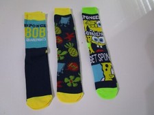 Spongebob Socks Adult 3 Pair Crew Novelty Lightweight