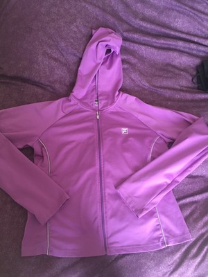 Fila Jacket Womens Size Medium Light Purple Zip Up Hoodie | eBay