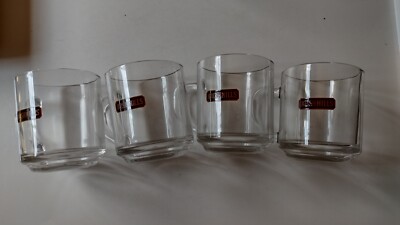 Bushmills Irish Coffee Glass X 4 Mug Coffee Cup 10oz Clear Luminarc Vintage  | eBay