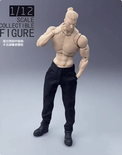 1/12 Scale Male Soldier Clothes Pants Model For 6'' Romankey Figure - Picture 2 of 3