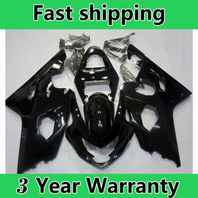 Gloss Black Fairing Kit for Suzuki GSXR600 /GSXR750 2004 2005 Injection Bodywork