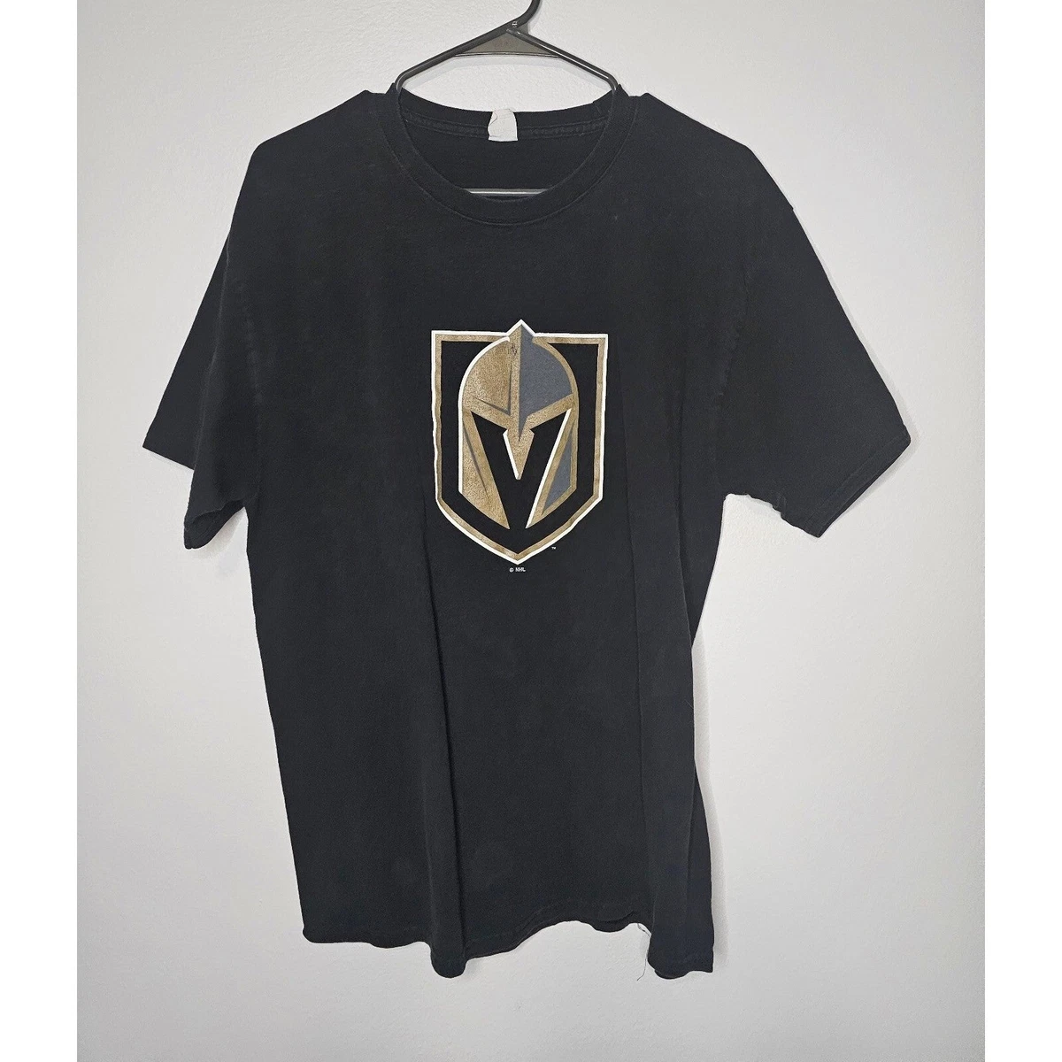 Vegas Golden Knights NHL Hockey Hanes T Shirt Size L Large VGK Viva Las Sin City