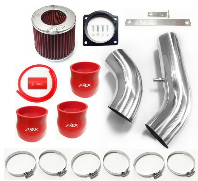 Red For 2PC 2001-2003 Ford Explorer Sport Trac 4.0L V6 Air Intake Kit