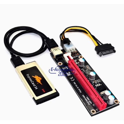 Expresscard Express Card 34mm to PCI-E 16X Riser for Laptop External GPU Card