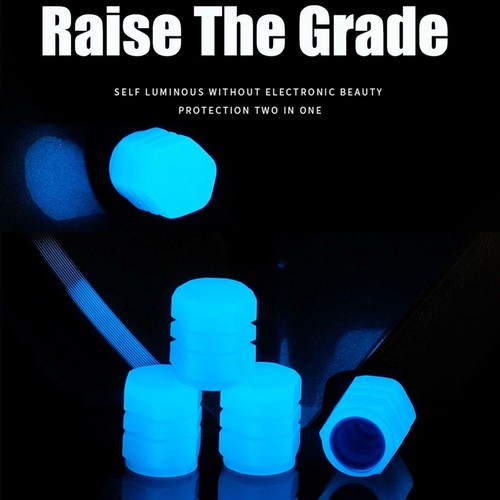 Luminous Stem Caps For Car, Truck Tire Valve Cap Cover Universal Glowing In Dark - Picture 7 of 15