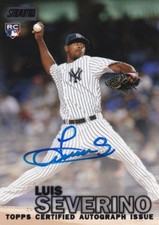 2016 Stadium Club Gold Auto Autograph Luis Severino RC Rookie Card # 50/50 MINT