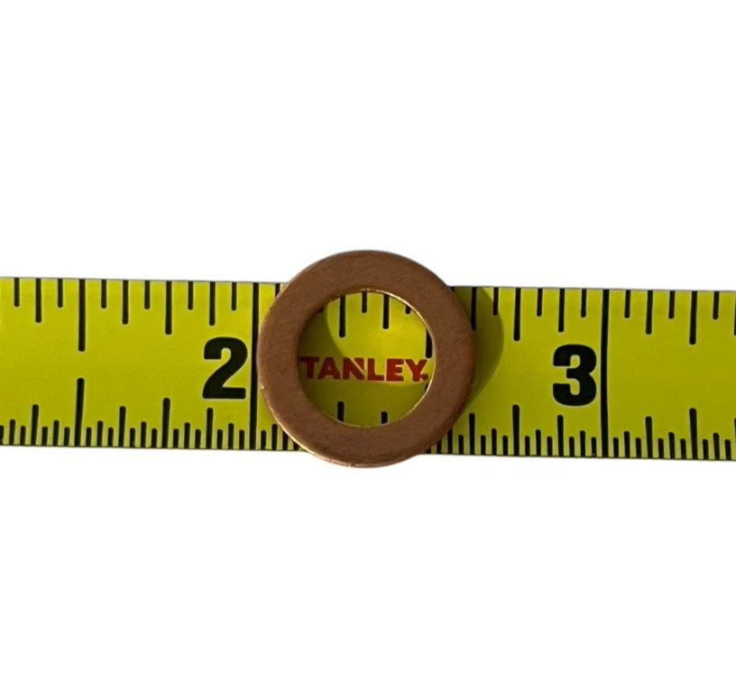 Ford Disc Brake Hose Flat Copper Washer .39ID .62D .062 Thick USA MADE 8pcs #621 - Image 3 of 4