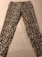 H&M Women's Jeans Zip Leg Animal Print Ankle Skinny Stretch Size 8 X 27